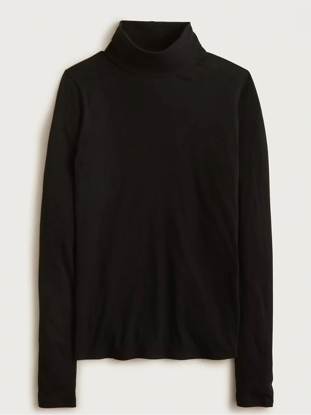 J.Crew.Women’s Feather jersey turtleneck.100% cotton. Black.S.NWT.